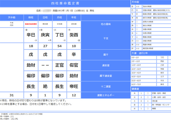 推命NAVI｜推命NAVI｜四柱推命鑑定書（時柱含む）